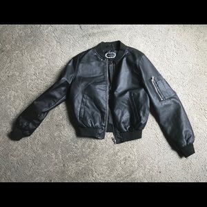 NWT Forever 21 faux leather bomber jacket